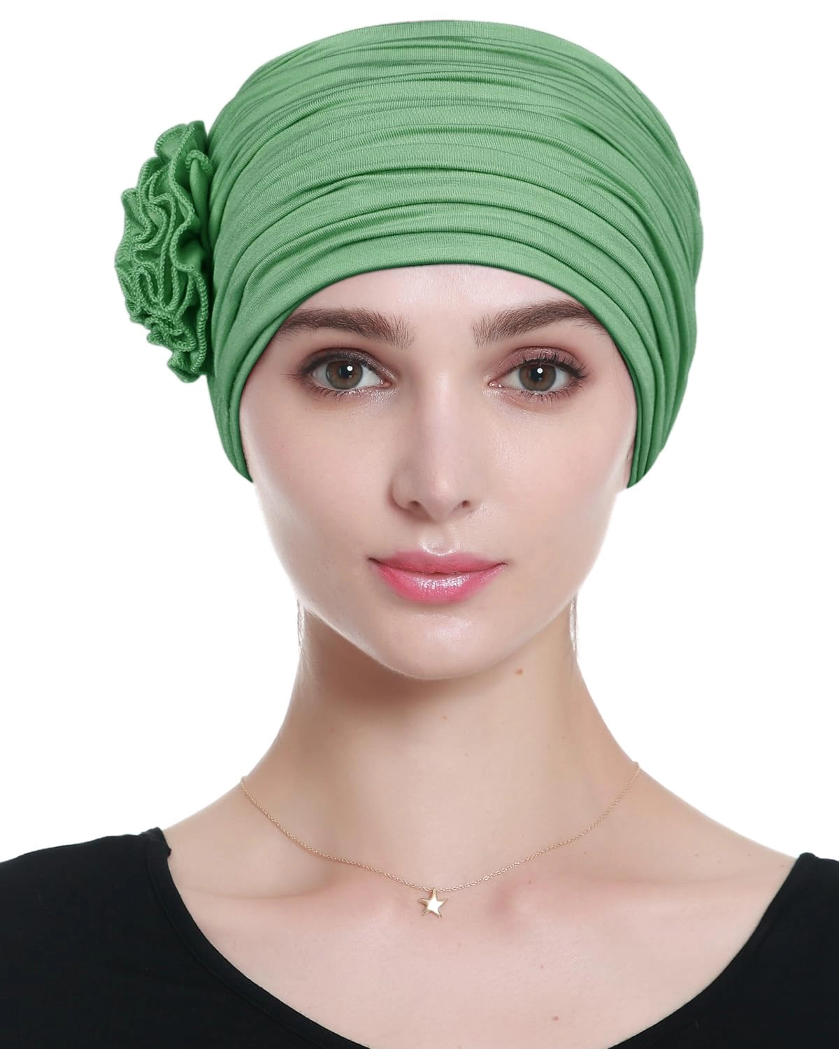 PIGFDK Flower Design Chemo Hair Loss Caps Cancer Headwear For Women