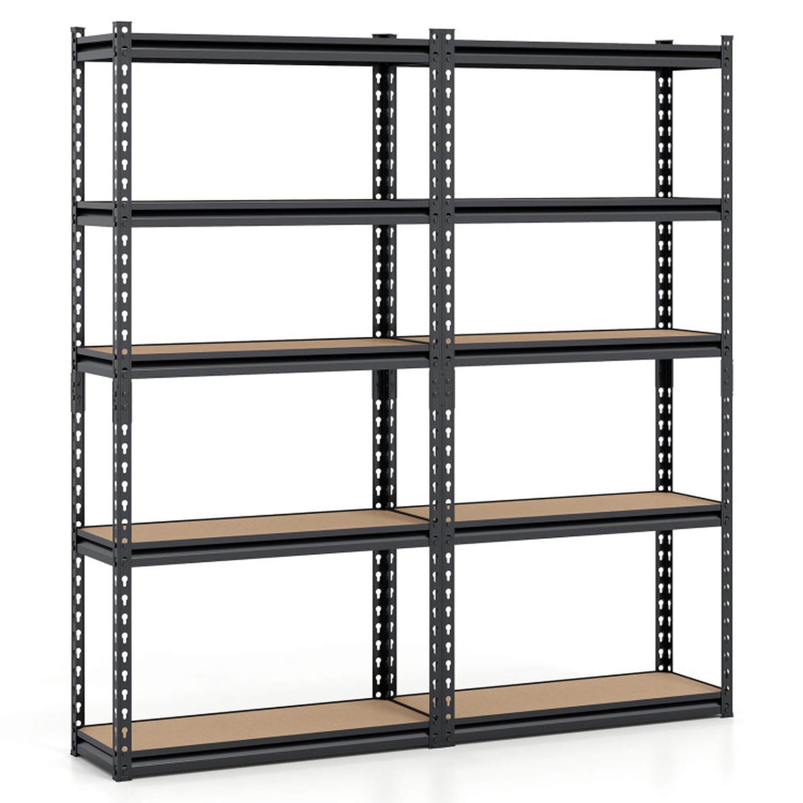 SUGIFT 5-Tier Heavy Duty Garage Shelving Unit 440-lb Per Shelf Capacity 2200-lb Total Capacity Black