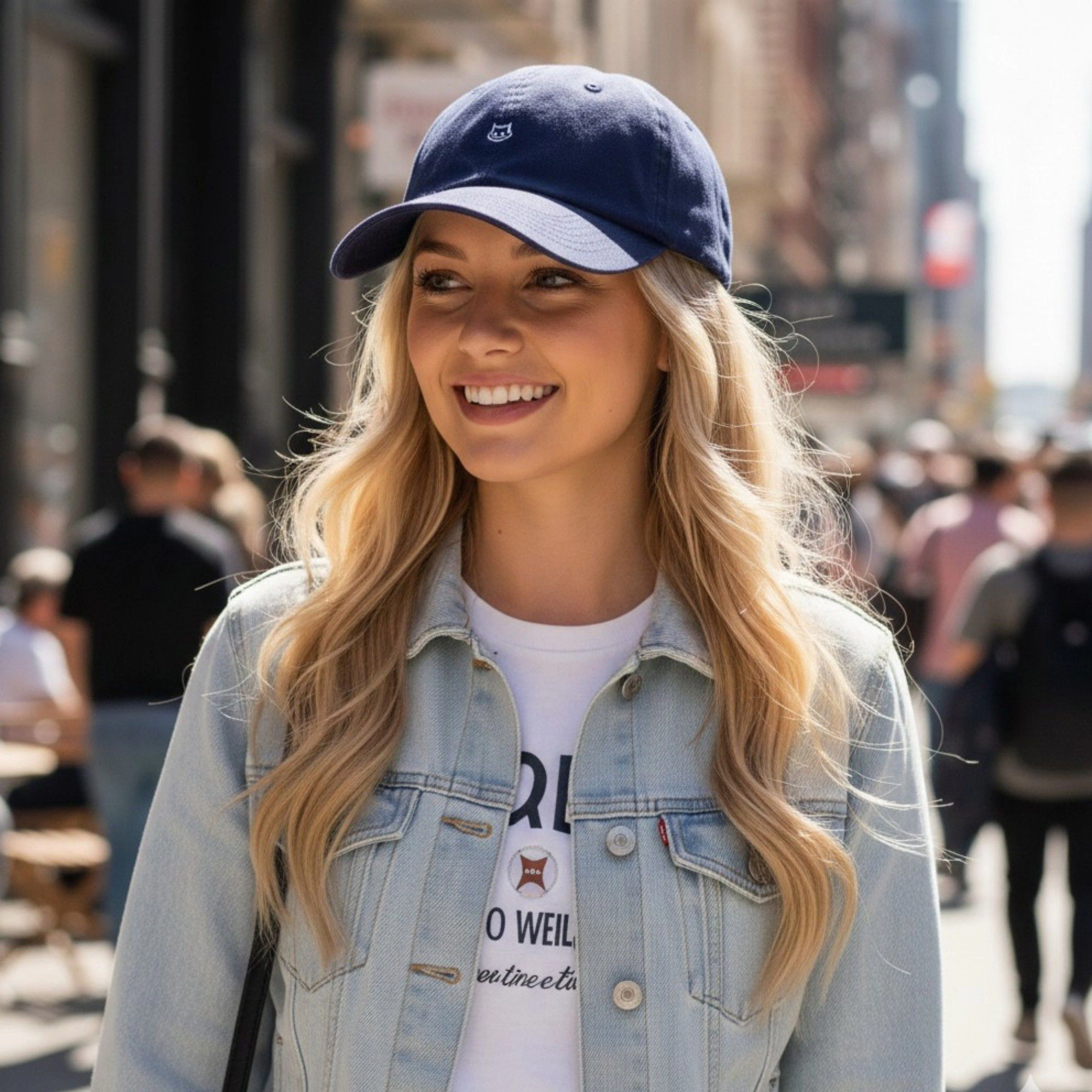 Anna-Kaci Women's Classic Adjustable Baseball Cap with Minimal Cat Embroidery and Curved Brim Design