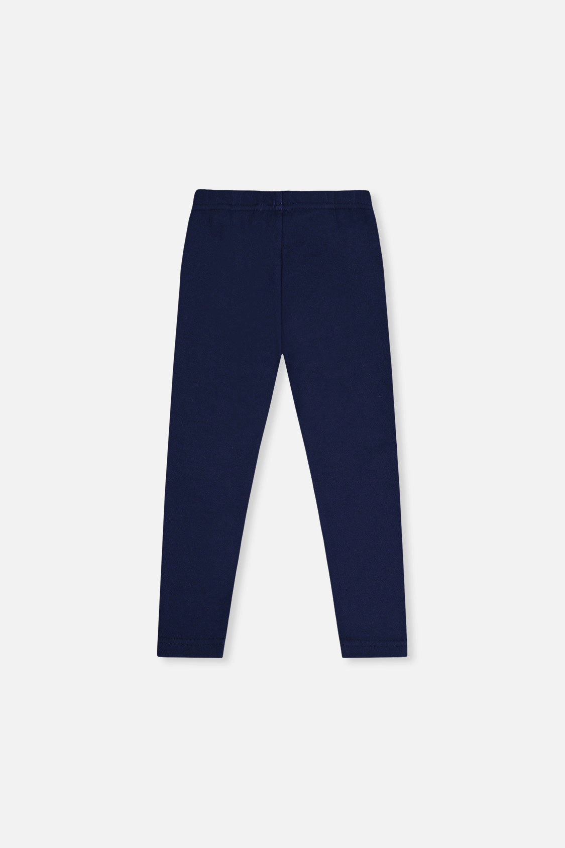 Deux par Deux Girls Heart Appliqué Brushed Jersey Leggings