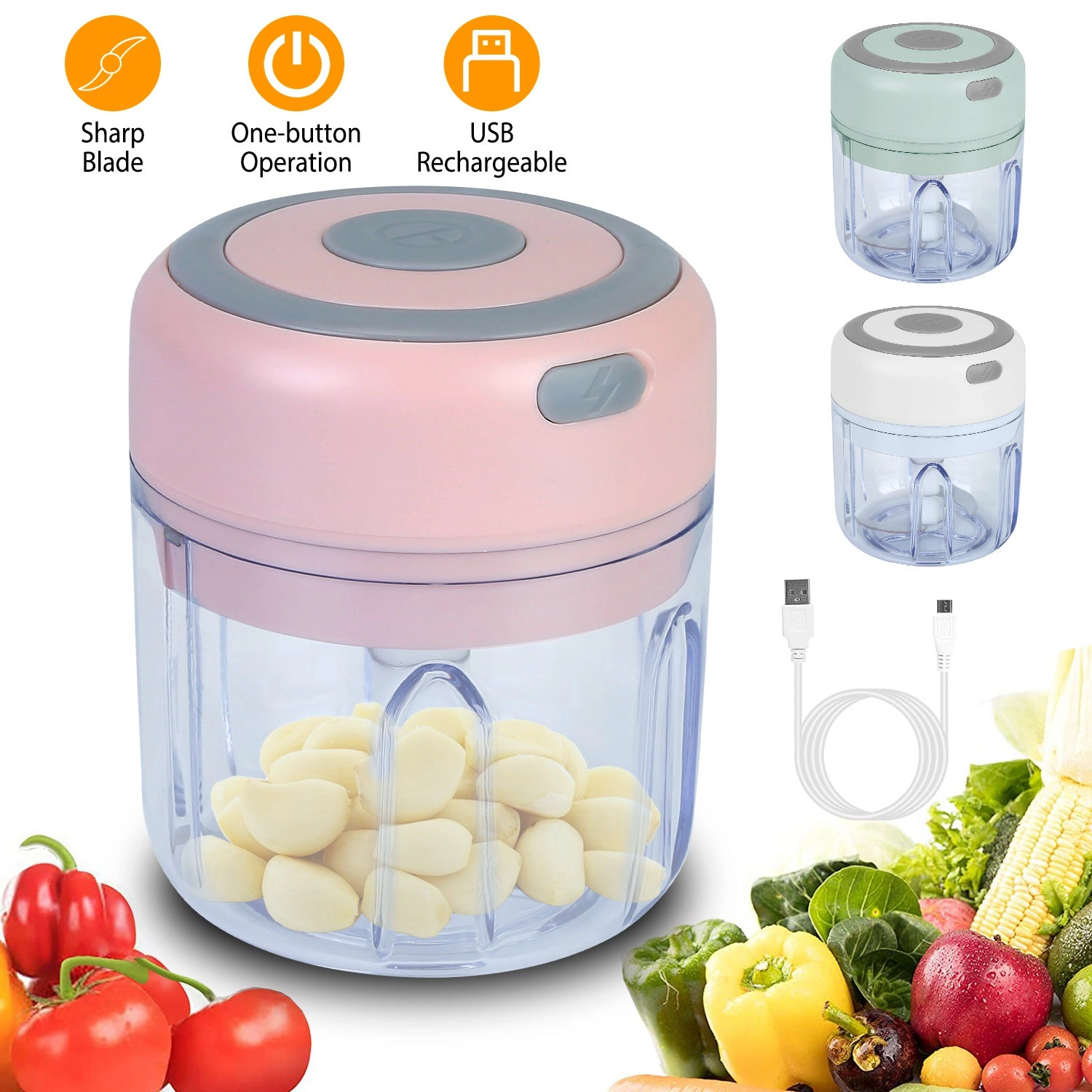 GBruno Rechargeable Electric Garlic Chopper