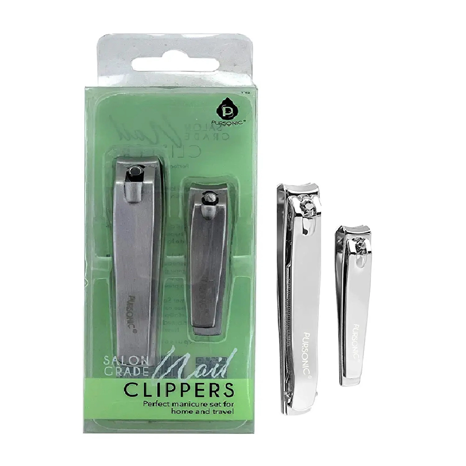 Pursonic Unisex Salon Grade Premium Nail Clipper 2-Pack