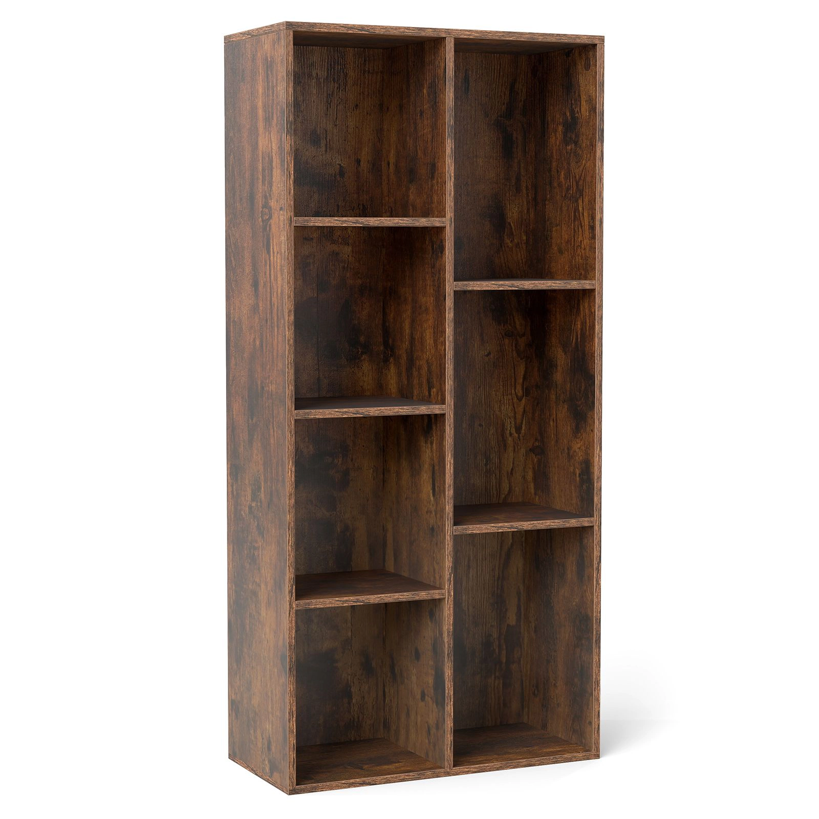 SlickBlue 7 Cube Bookcase Freestanding Bookshelf Vertical Horizontal Storage Shelf
