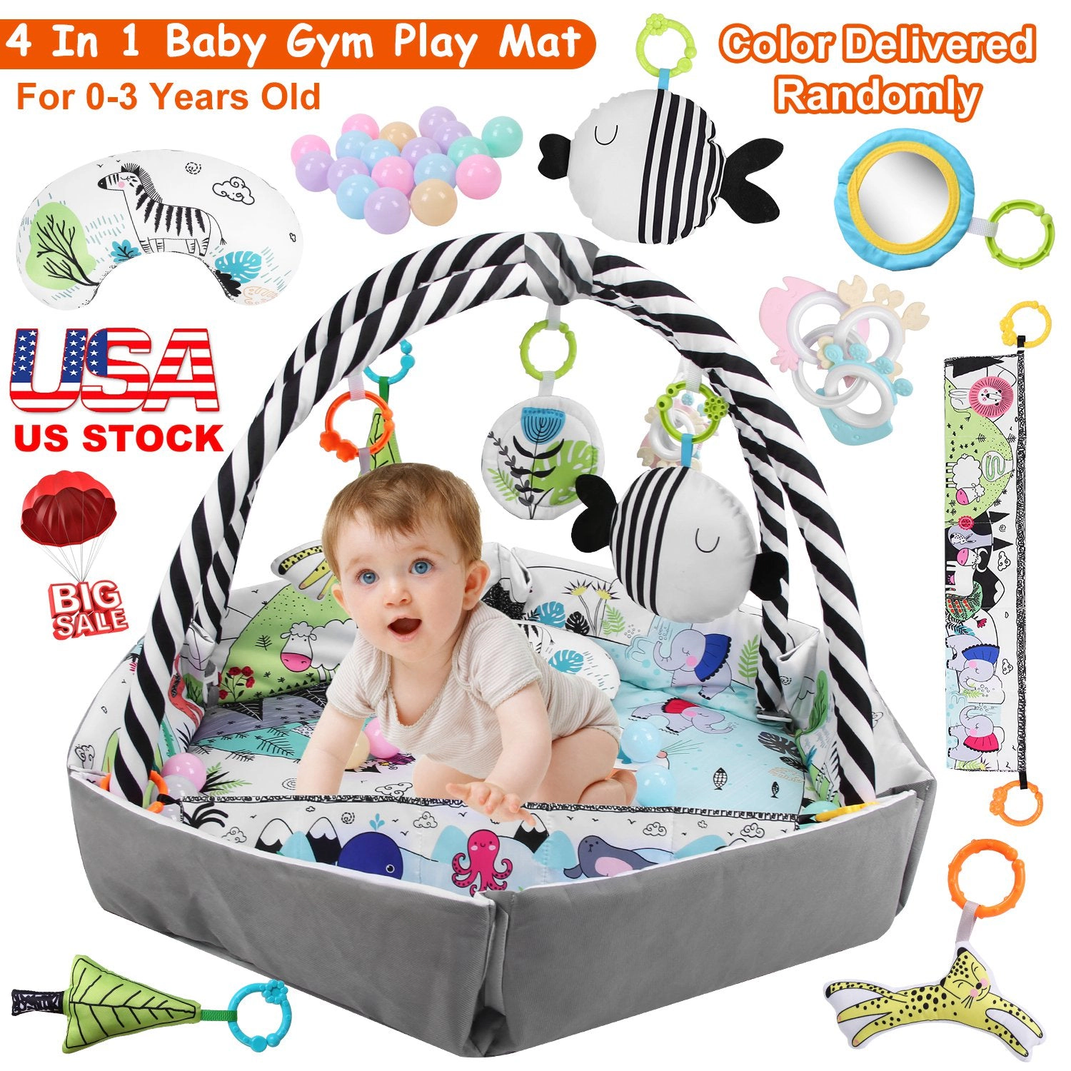 GBruno Kids' Kids' 4-in-1 Baby Gym Play Mat