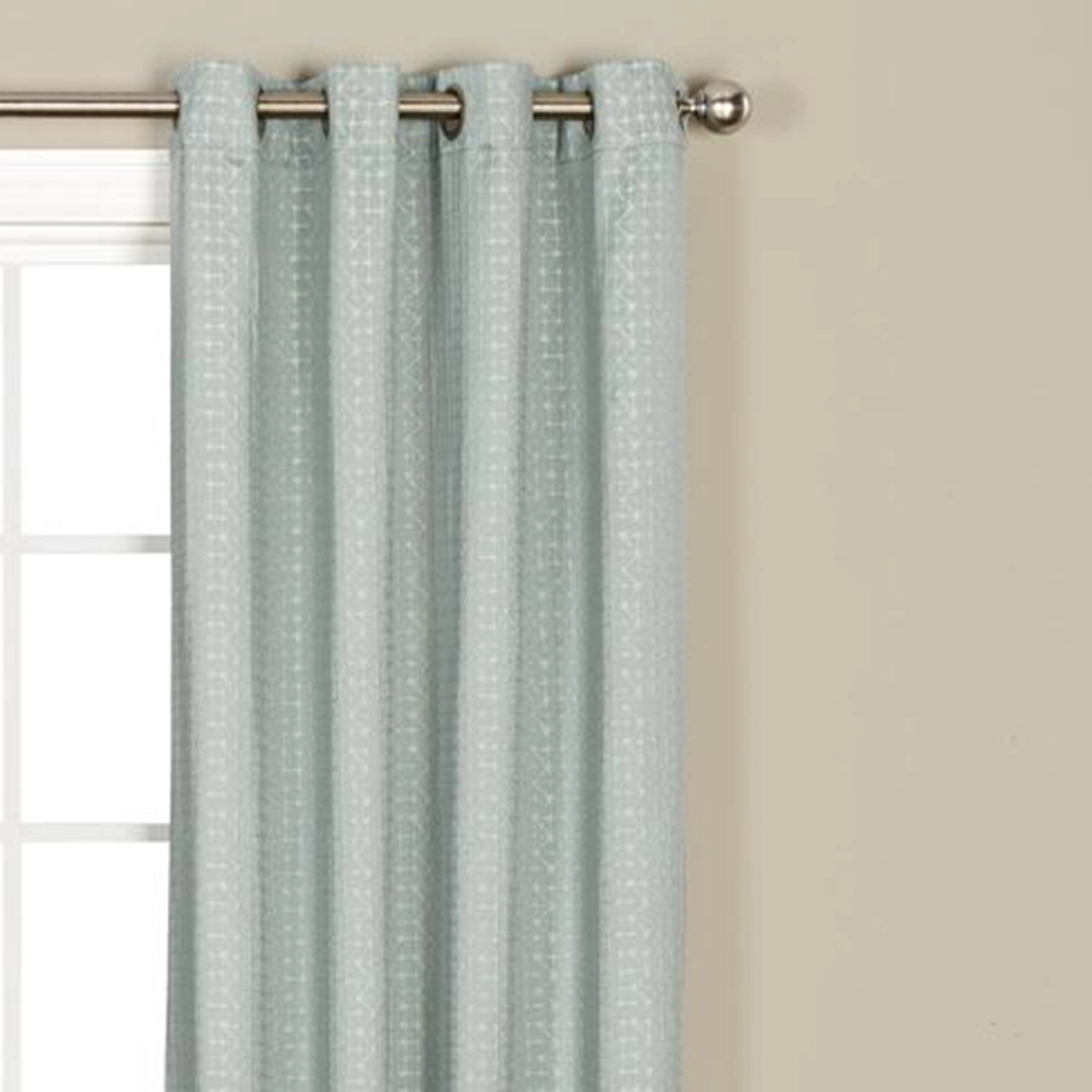 Saturday Knight Ltd Sacai Geometric Woven Jacquard Window Grommet Panel - 52x84