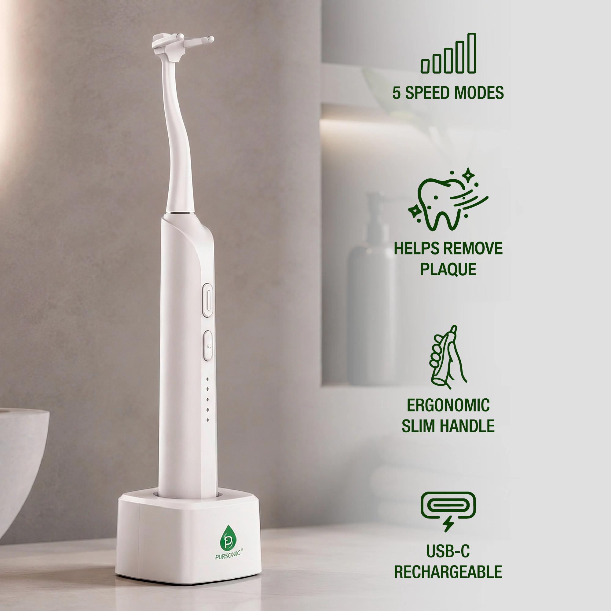 Pursonic USB Rechargeable Sonic Dental Flosser