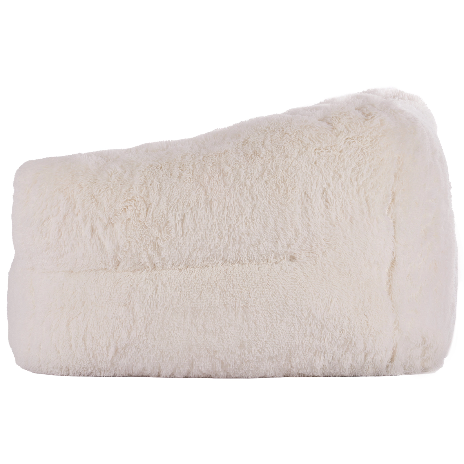 HONGGE Bean Bag Sofa Chair with Armrests, Ergonomic Back Support, Memory Foam Fill, Zippered Cover, Beige