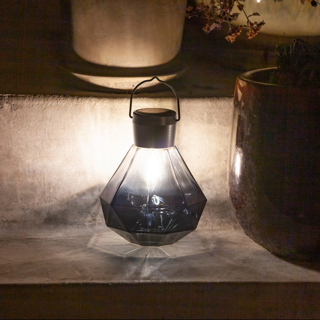 Allsop Home & Garden Gem Solar Lantern 6 75 Handblown Glass