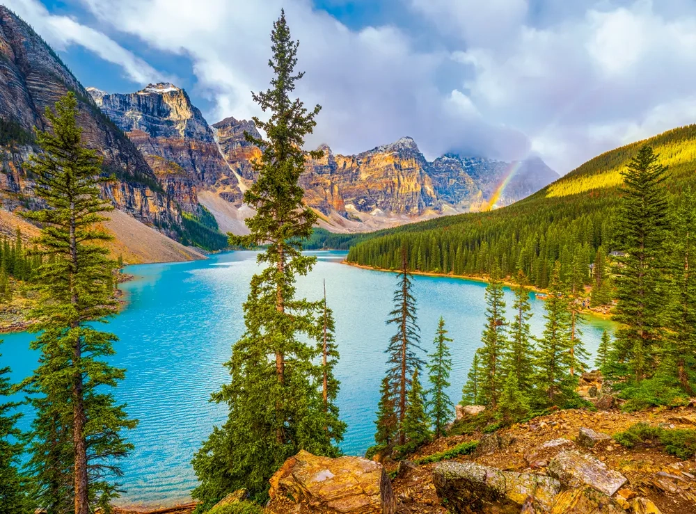 CASTORLAND 2000 Piece Jigsaw Puzzles, Moraine Lake, Banff National Park, Canada, Scenic Rockies Nature, C-201037-2