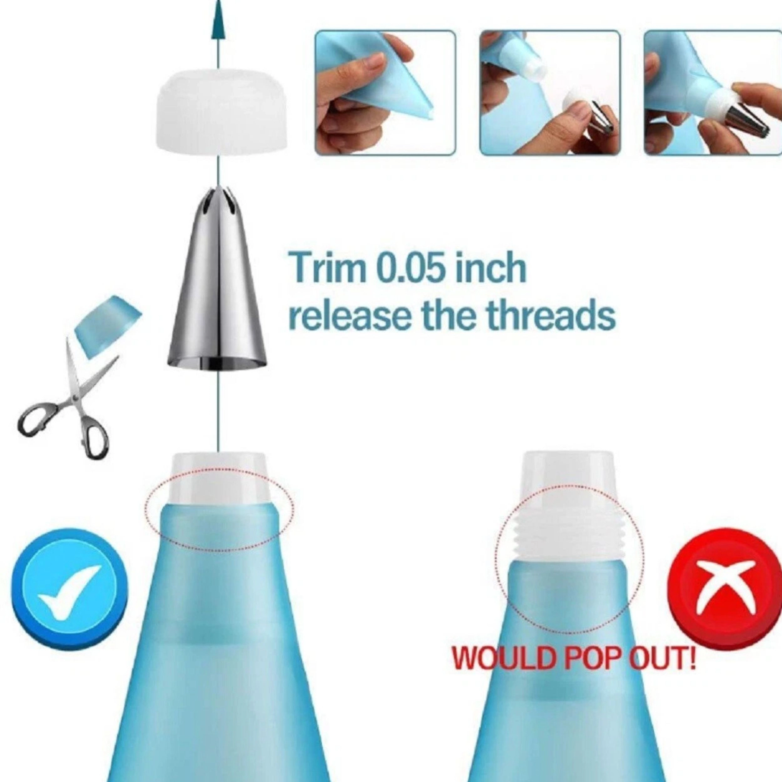 Home Collection 8-Piece Cake Decorating Kit with Piping Bag & Icing Tips