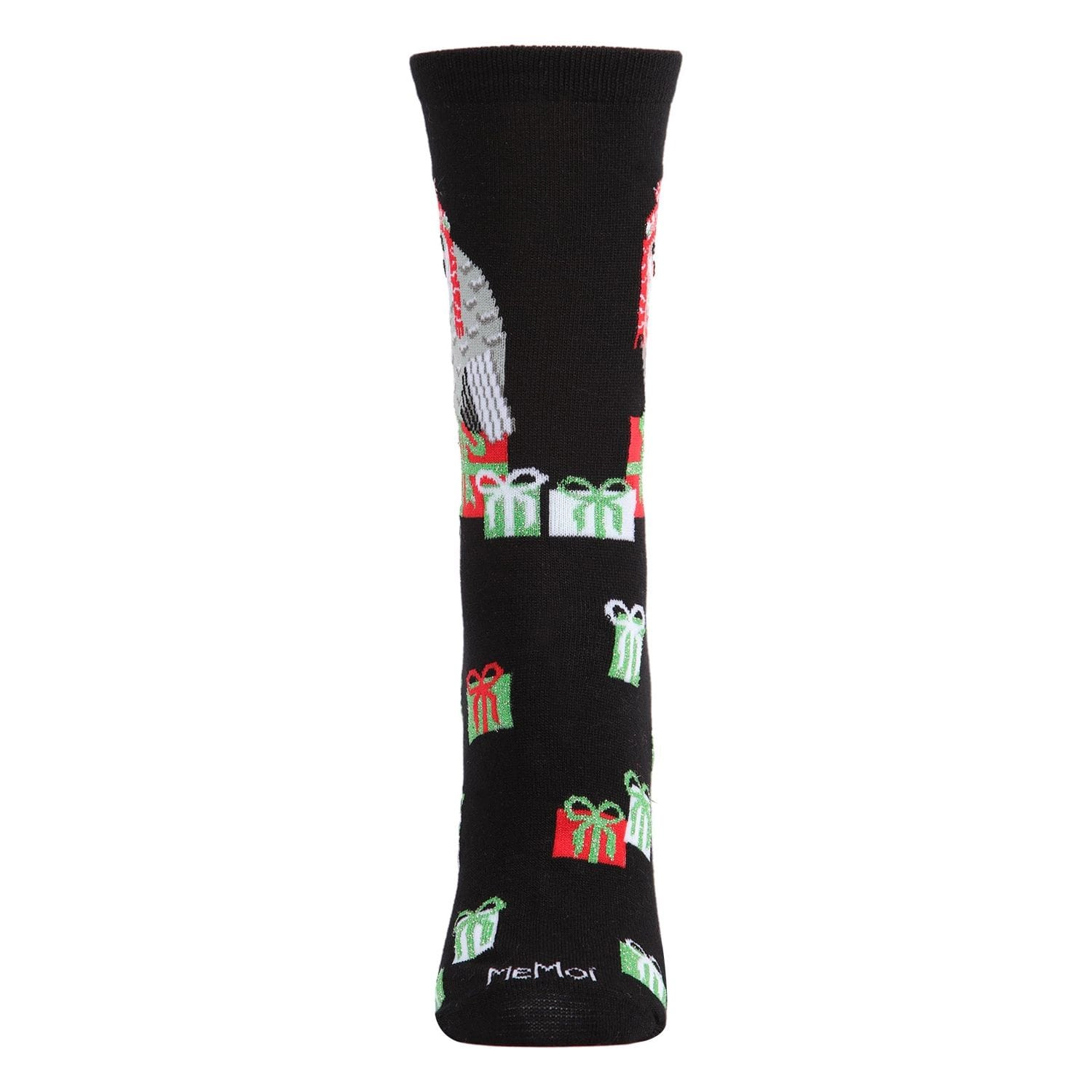 MeMoi Women's Snow Owl Holiday Crew Socks