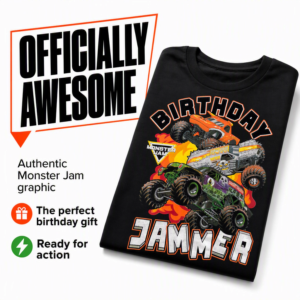 Monster Jam Boys' Birthday T-Shirt