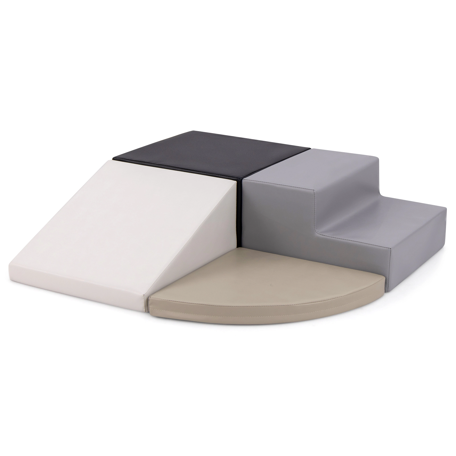 SUGIFT Black for Infants and Toddlers 4-Piece Climb and Crawl Foam Block Play Set