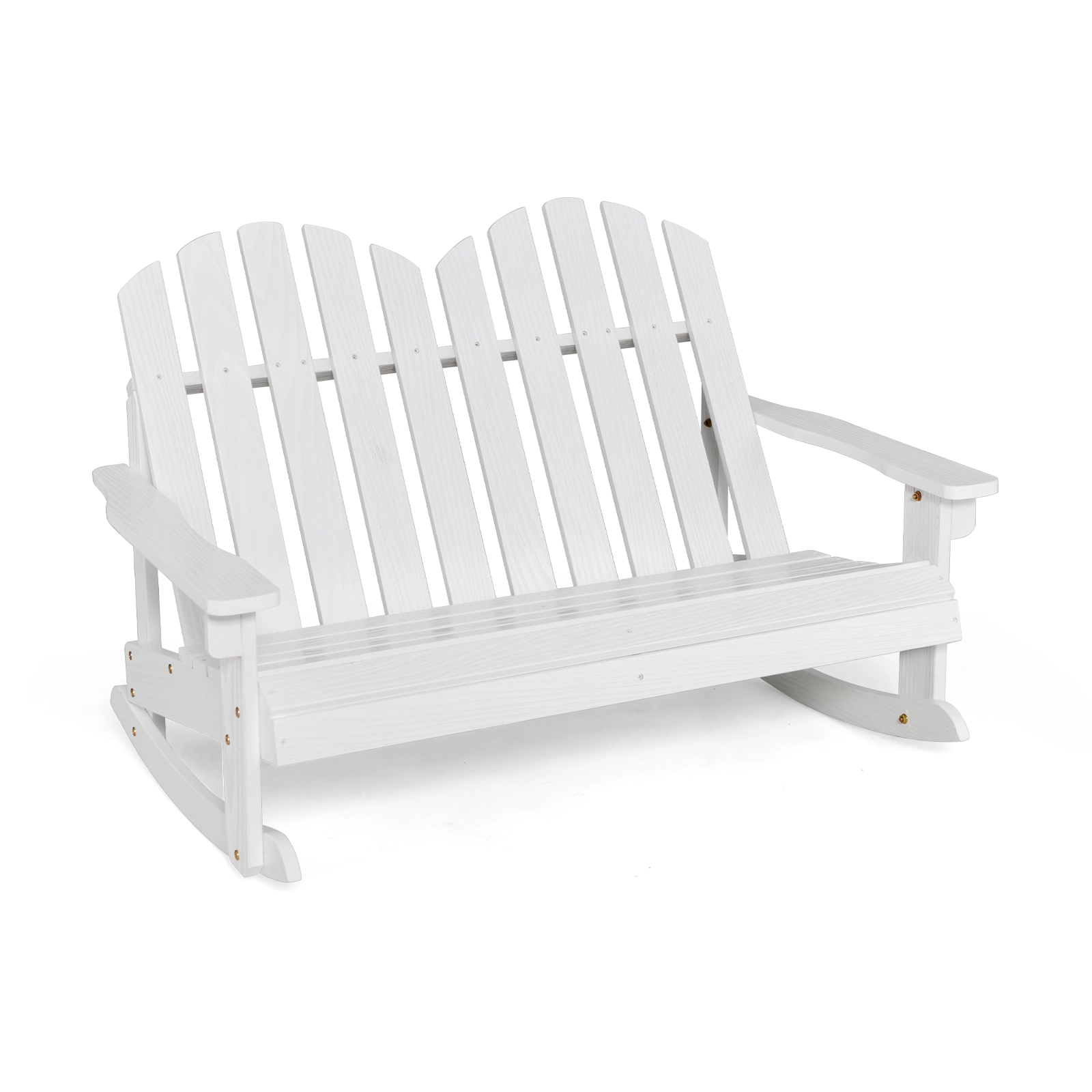LJG 2 Person Adirondack Rocking Chair with Slatted Seat