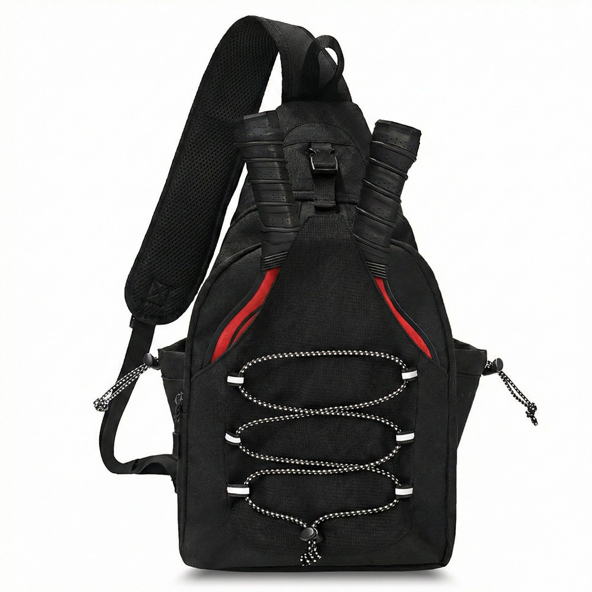 Alilang Women's Pickleball Sling Backpack with Adjustable Shoulder Strap Paddle Holder and Front Bungee Storage
