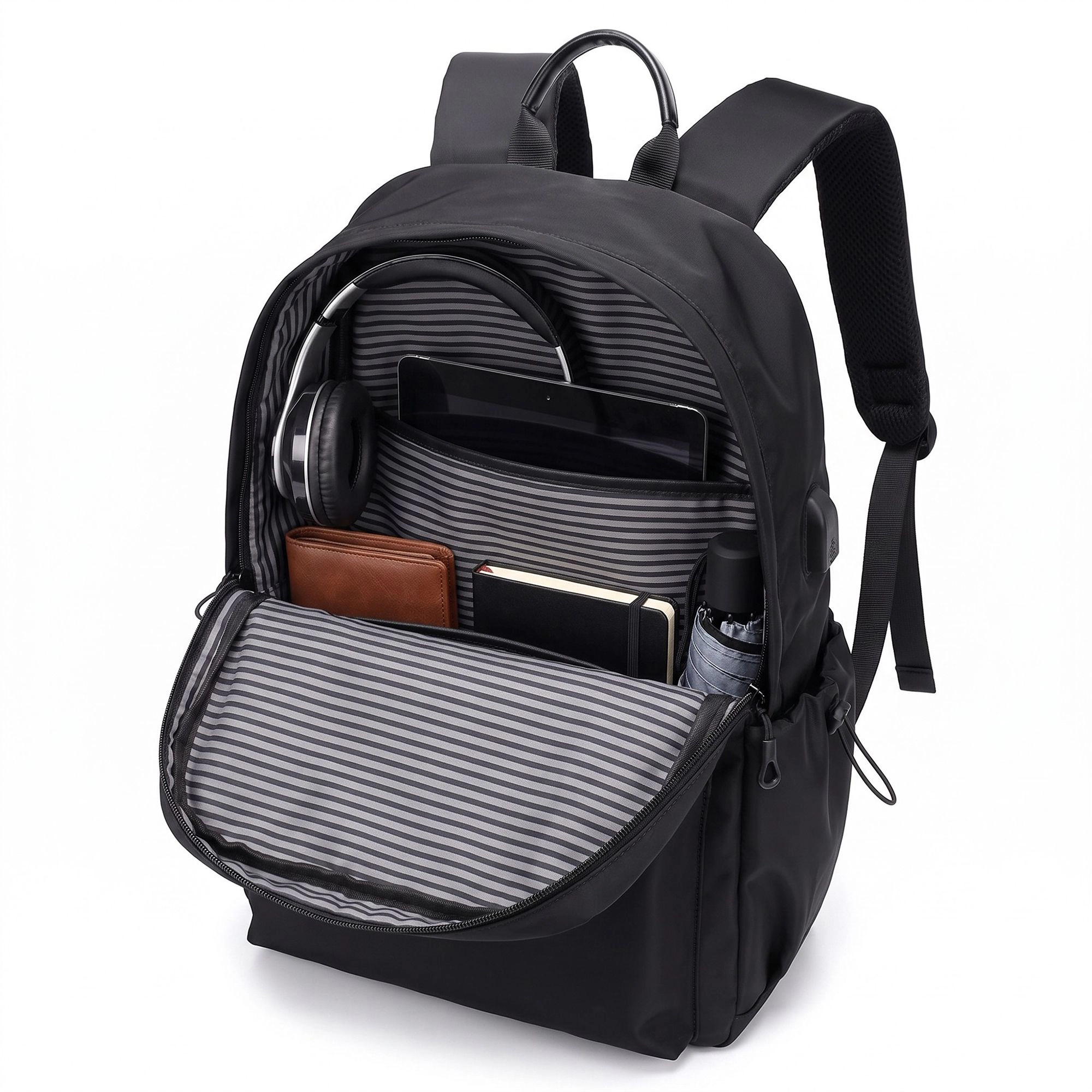 Alilang Women's Modern Minimalist Laptop Backpack -  Multi-Pocket Daypack for School, Work, and Travel