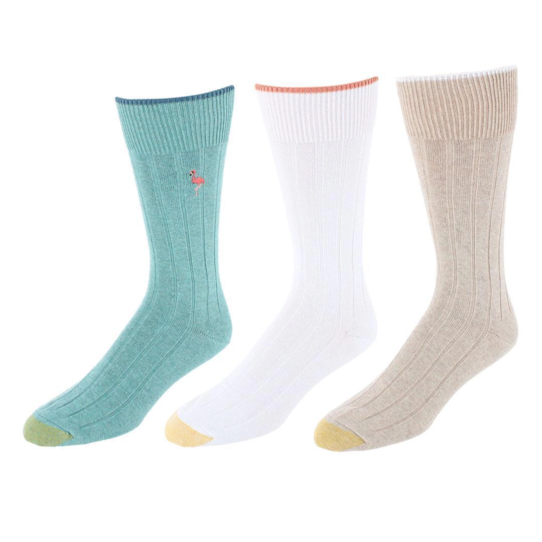 Gold Toe Mens Hampton Casual Dress Socks (Pack of 3)