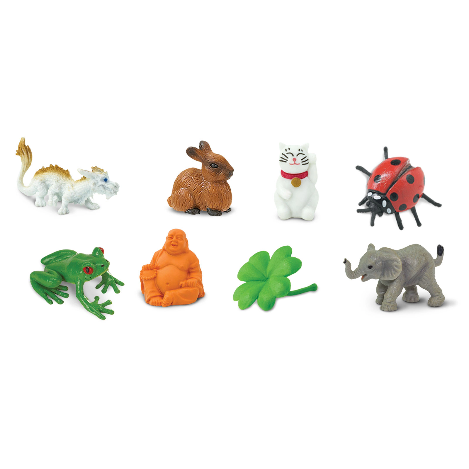 Safari Ltd. - Lucky Fun Pack - 8 Mini Toy Figurines for Kids