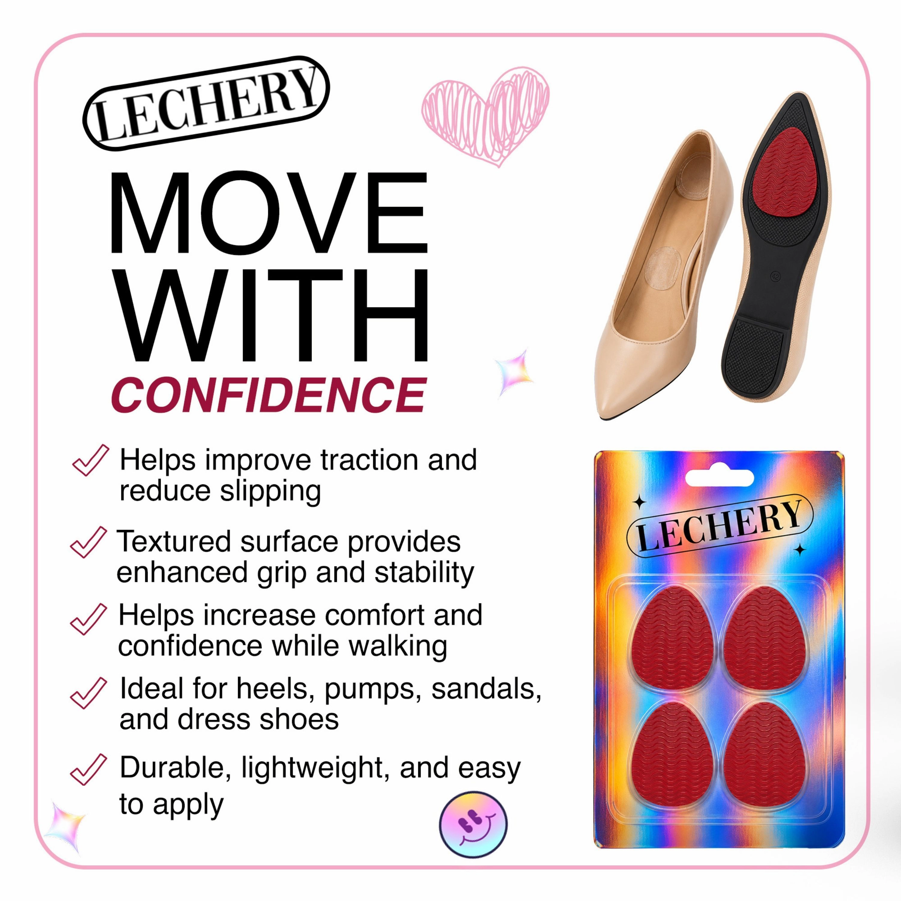 LECHERY Women's 2-Pack No-Slip Grip Shoe Pads – Anti-Slip Grips