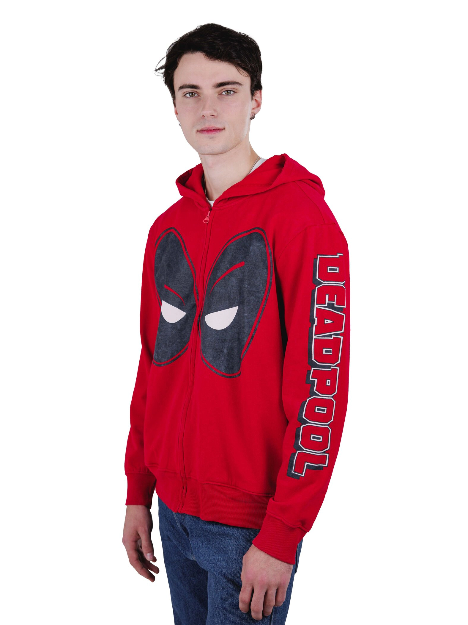 Marvel Deadpool Men's and Wolverine Fleece Zip Up Hoodie