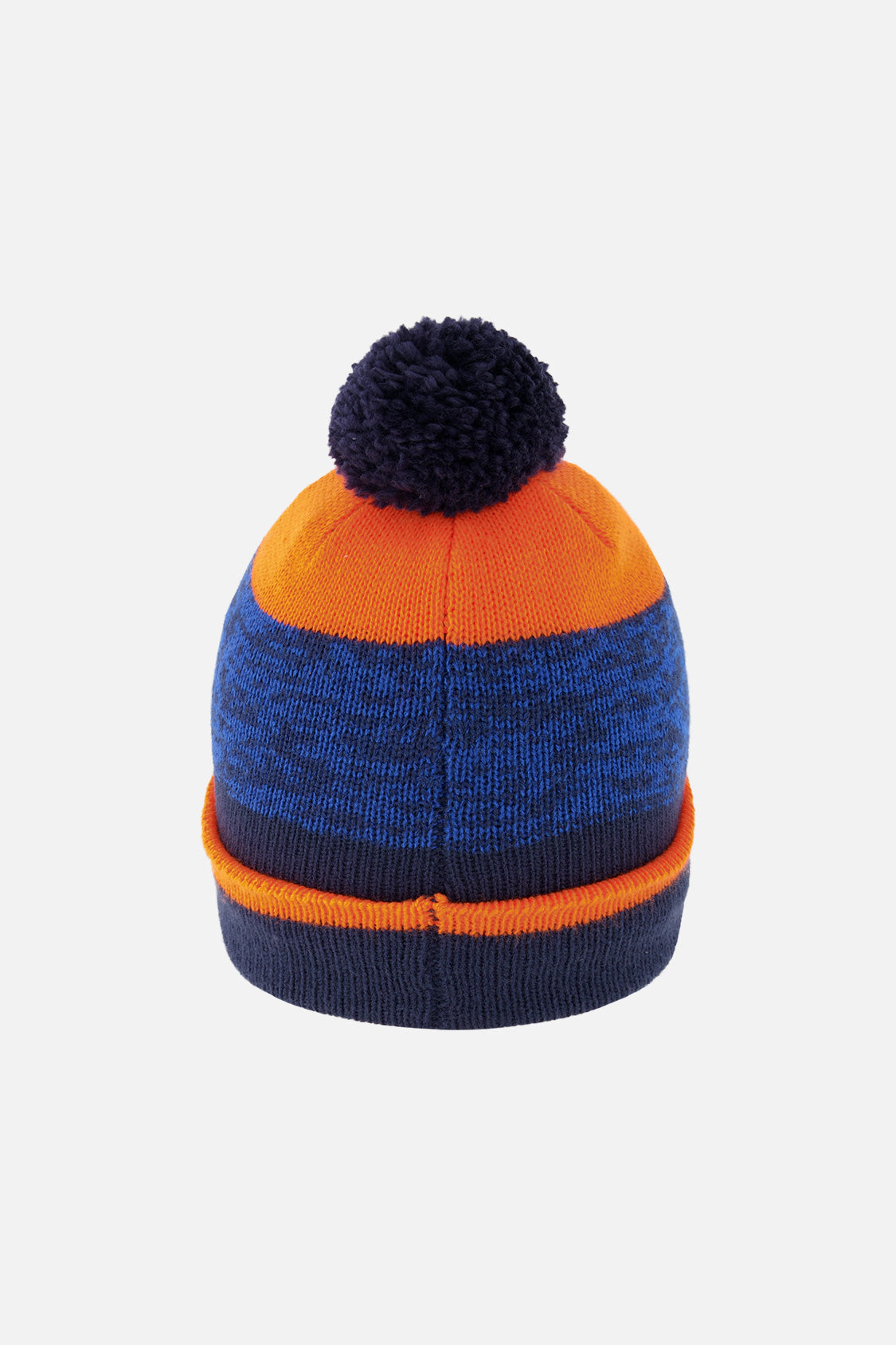 Deux par Boys Color Block Winter Knit Hat with Pompom