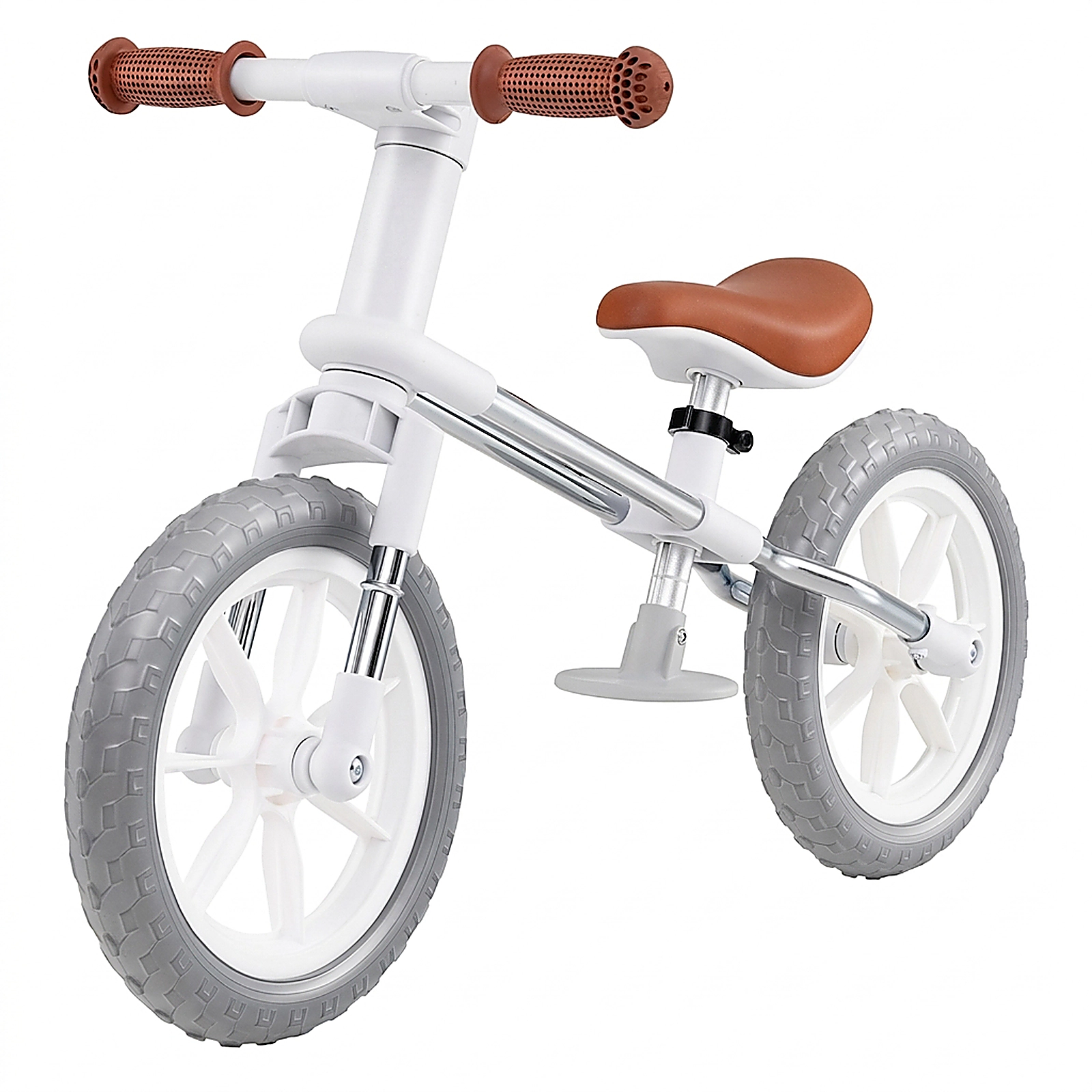 SUGIFT Kids White 12-in Balance Bike with Rotatable Handlebar and Footrest 14.5-in Seat H 66-lb Rider Capacity