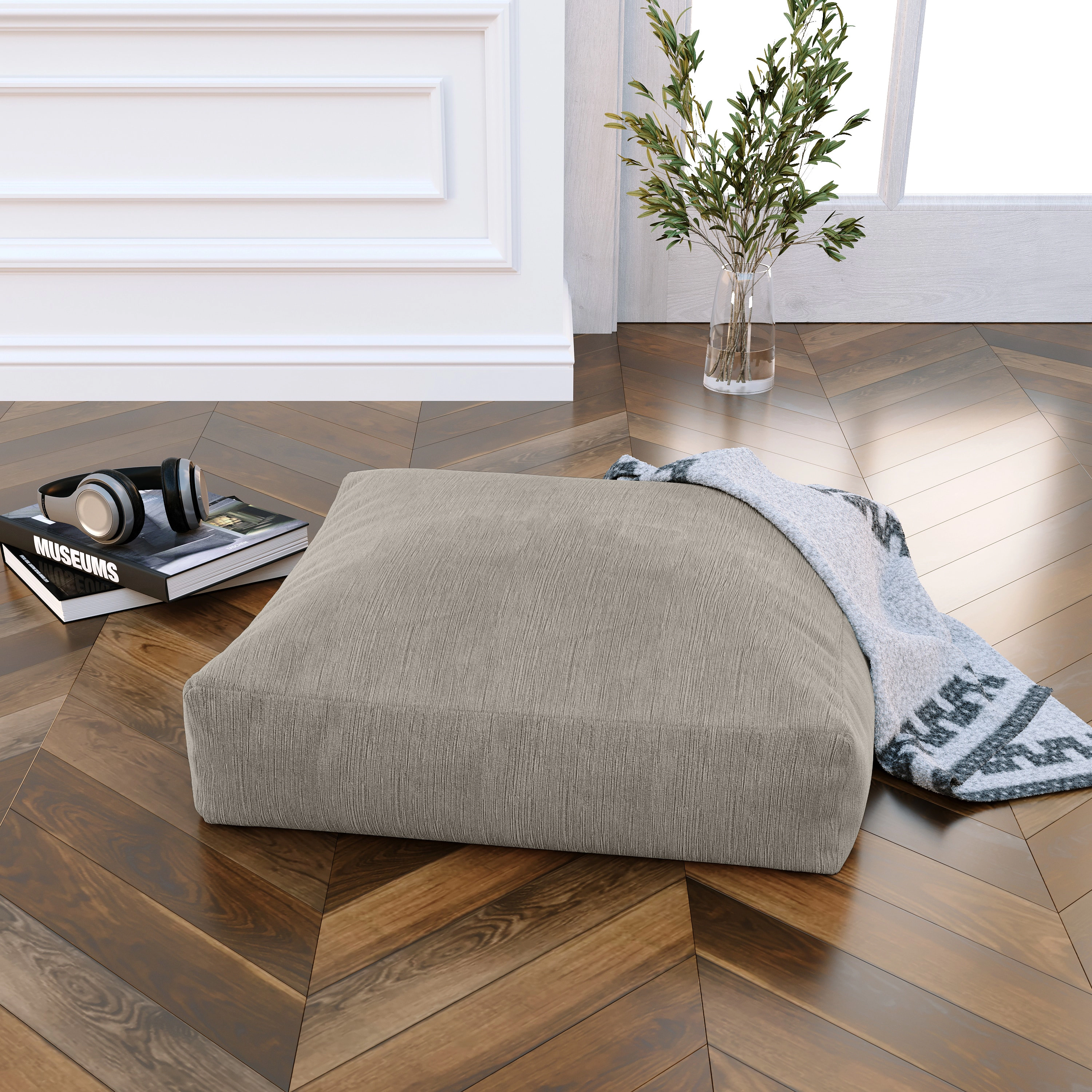 Jaxx Brio Large Décor Floor Pillow/Meditation Yoga Cushion, Plush Microvelvet