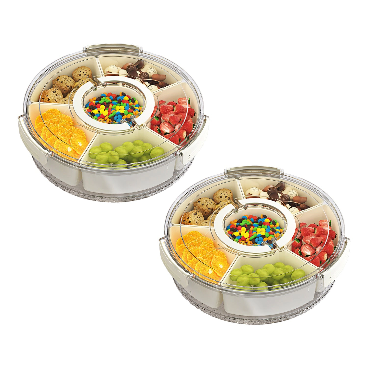 NEW Home Unisex Rotatable Divided Serving Tray