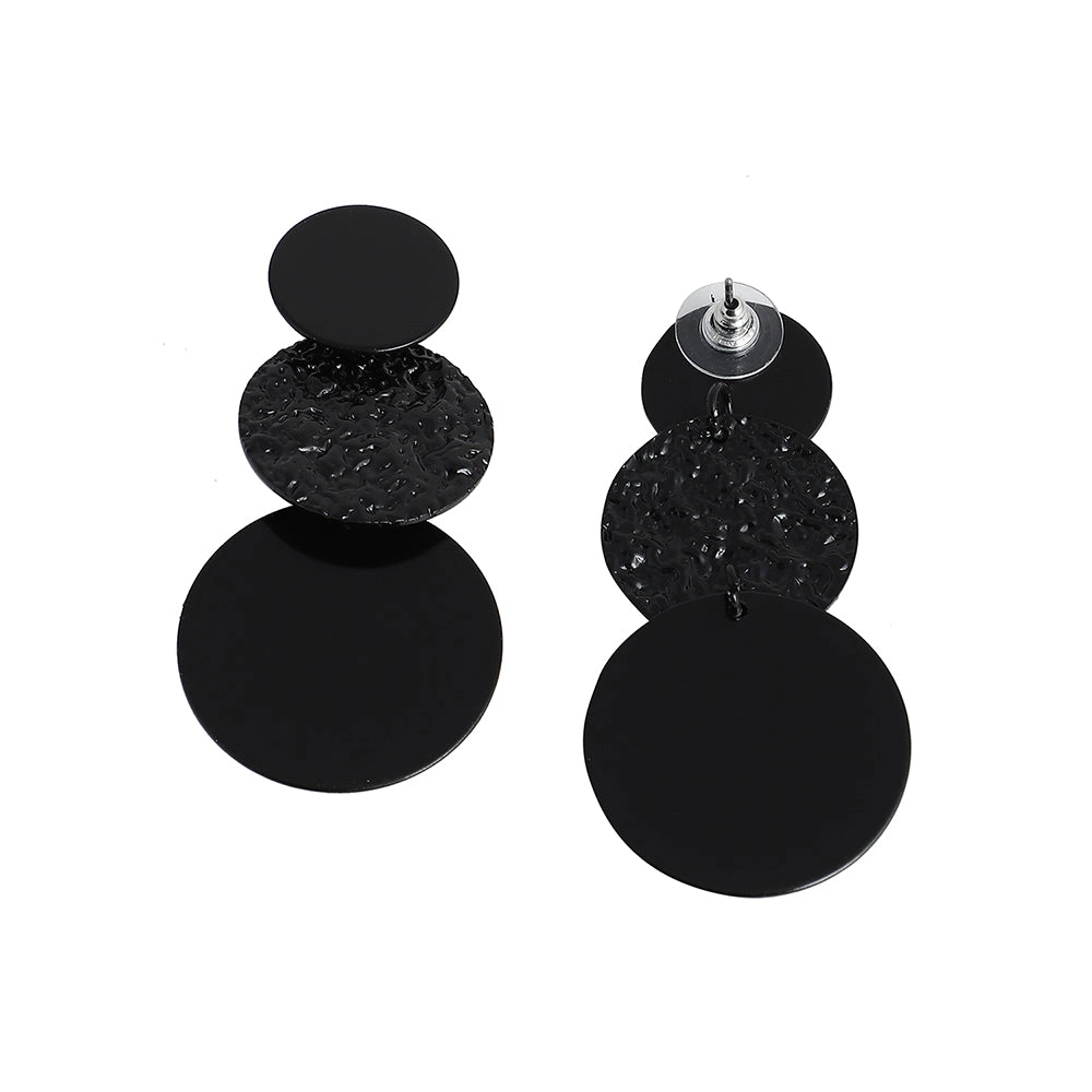SOHI Women's Circular-Dent Drop Earrings