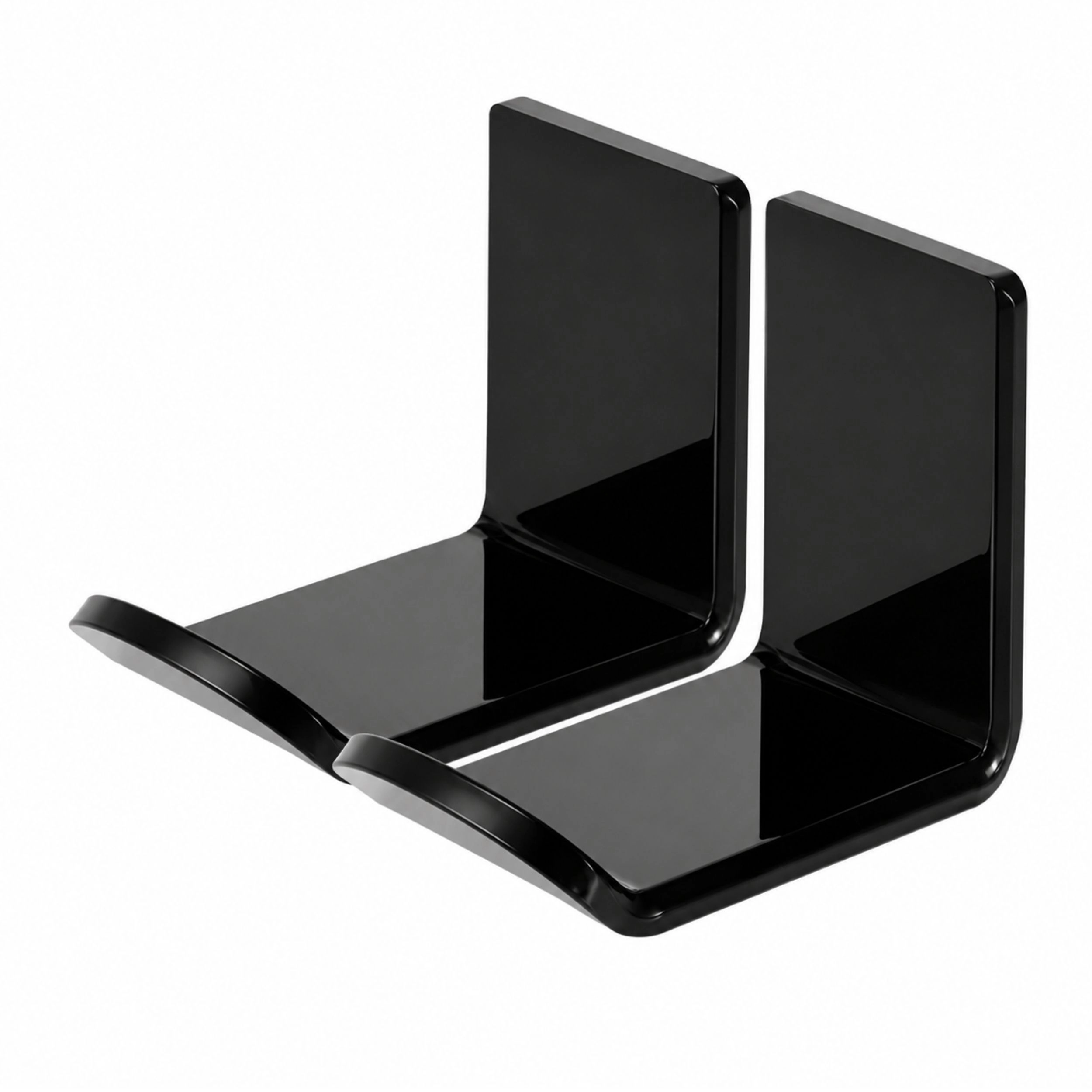 Home Collection Pack of 2 Acrylic Headphone Hanger Under Desk Wall Mount Hook