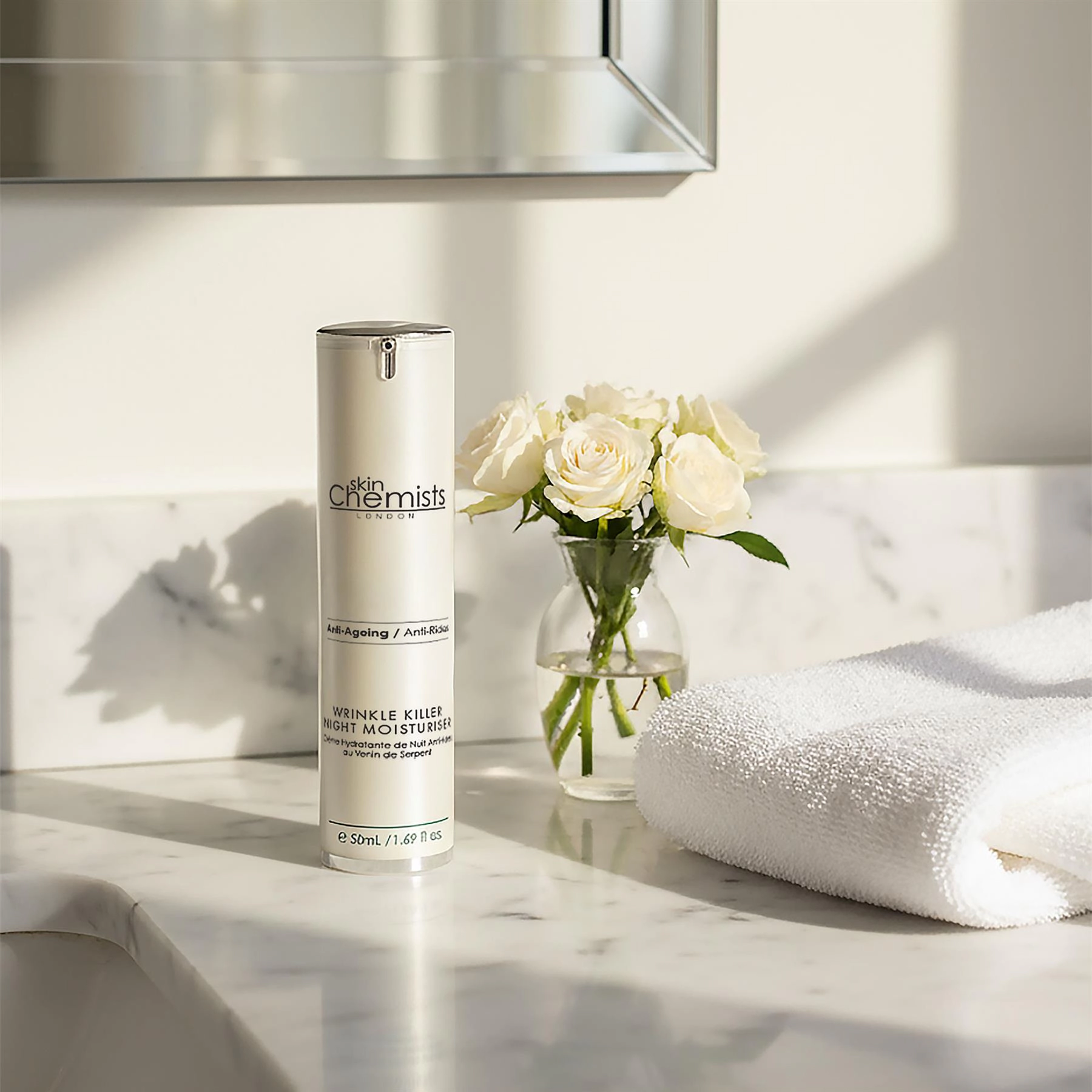skinChemists Wrinkle Killer Anti-Ageing Night Moisturiser 50ml - Firming, Smooths Fine Lines