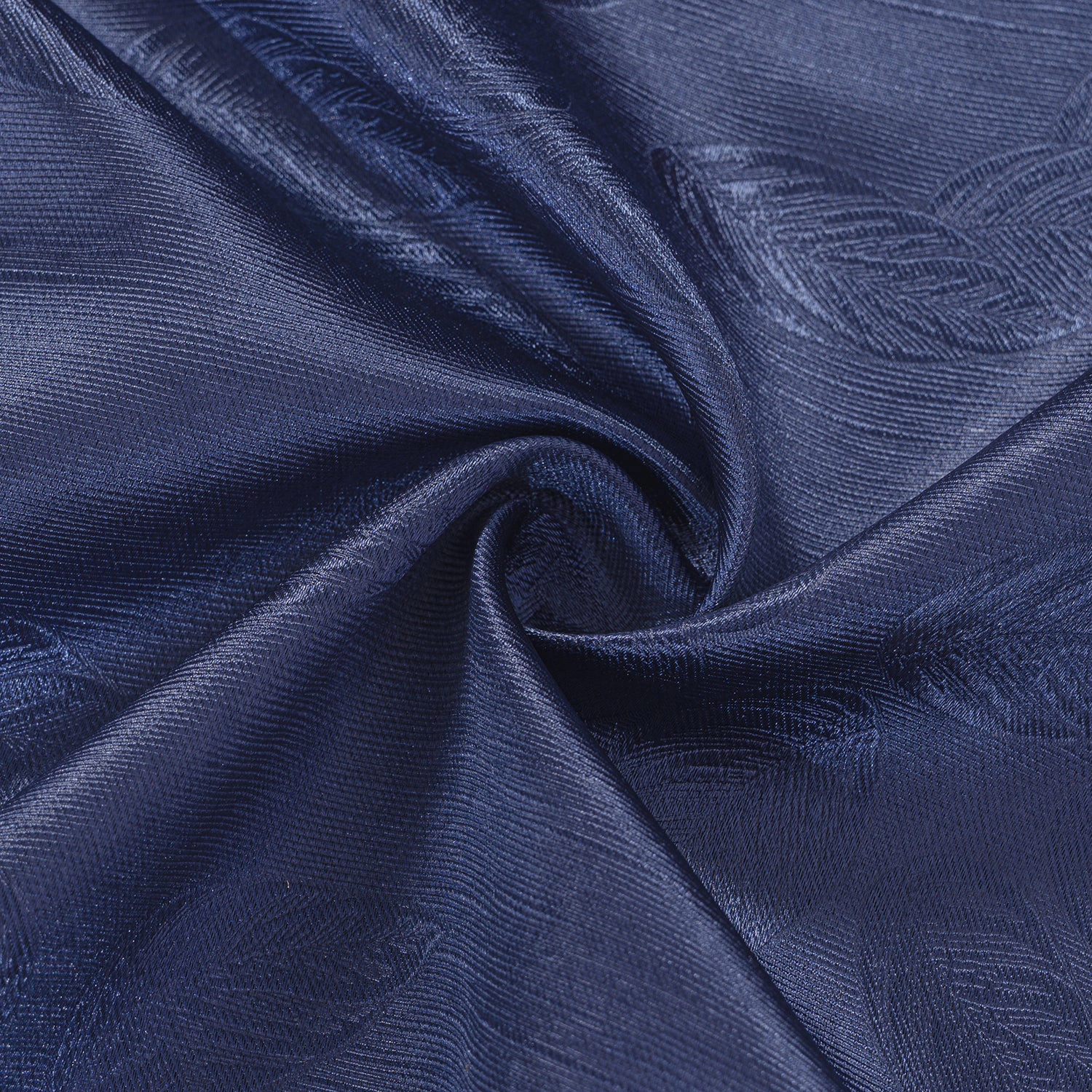 Olivia Gray 100% Polyester 200 GSM Arlo Embossed Blackout Grommet Curtain Panel 54" x 90" Navy