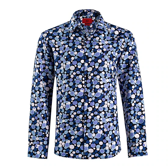 Elie Balleh Slim Fit Mens Dot Print Shirt Button Down Shirt