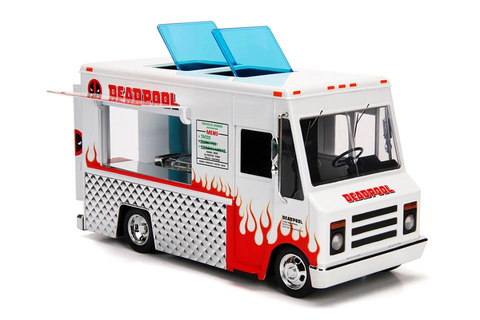 Jada Deadpool Taco Truck with Deadpool Diecast Figurine "Marvel" Series 1/24 Diecast Model by Jada