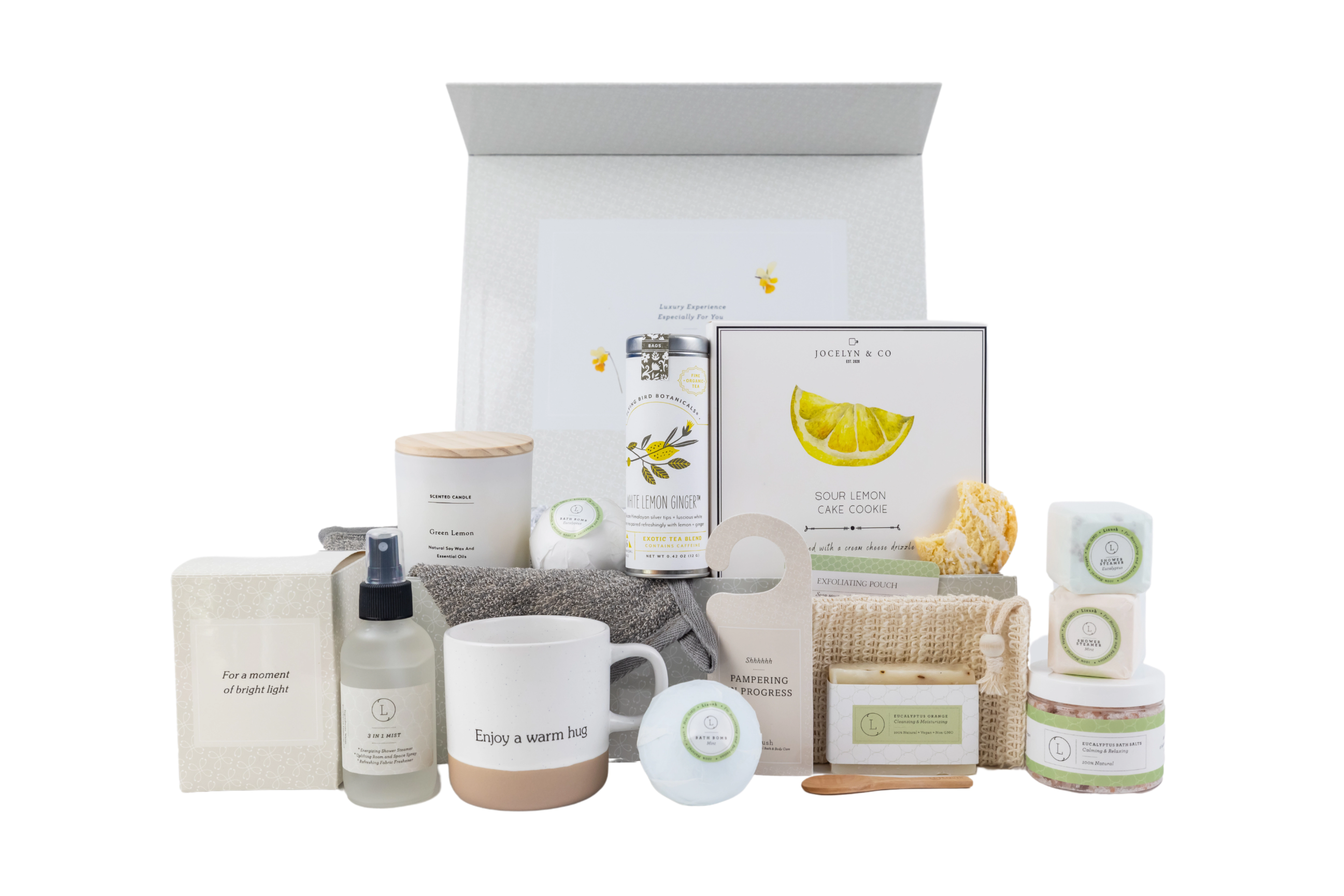 Lizush  Wellness and spa Gift Basket, All-Natural Eucalyptus and Citrus Care and Love Package