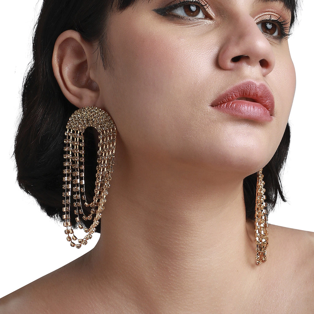 SOHI Women's Crystal Accent Dangler Drop Earrings