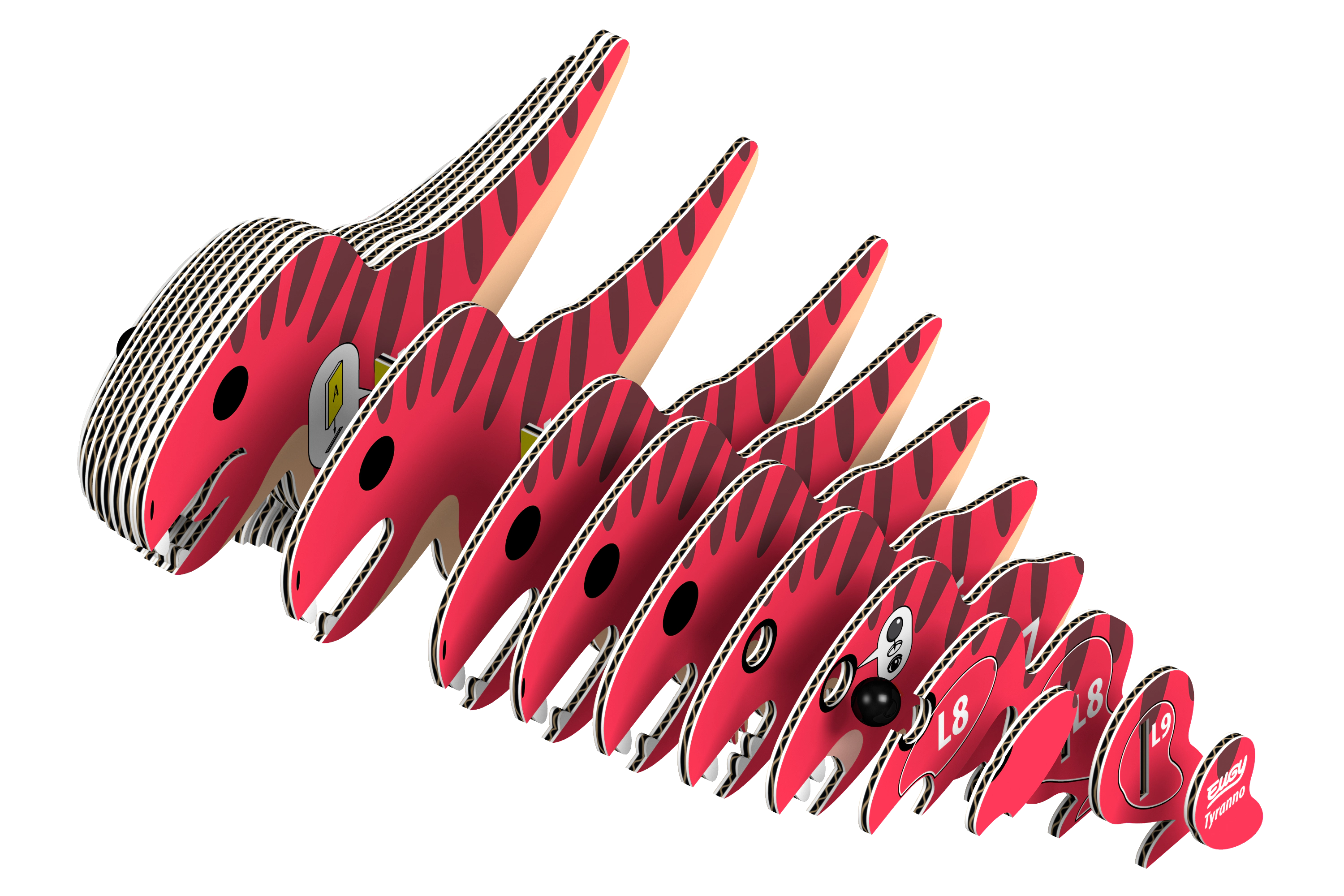 EUGY Tyrannosaurus 3D Puzzle - contains 22 puzzle pieces