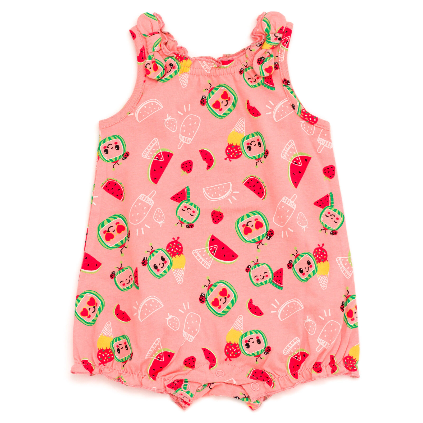 Cocomelon Baby Girls' Sleeveless Bubble Romper