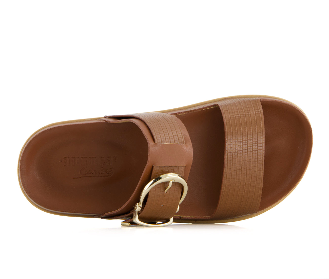 Andrea Womens Double Strap Footbed Sandals