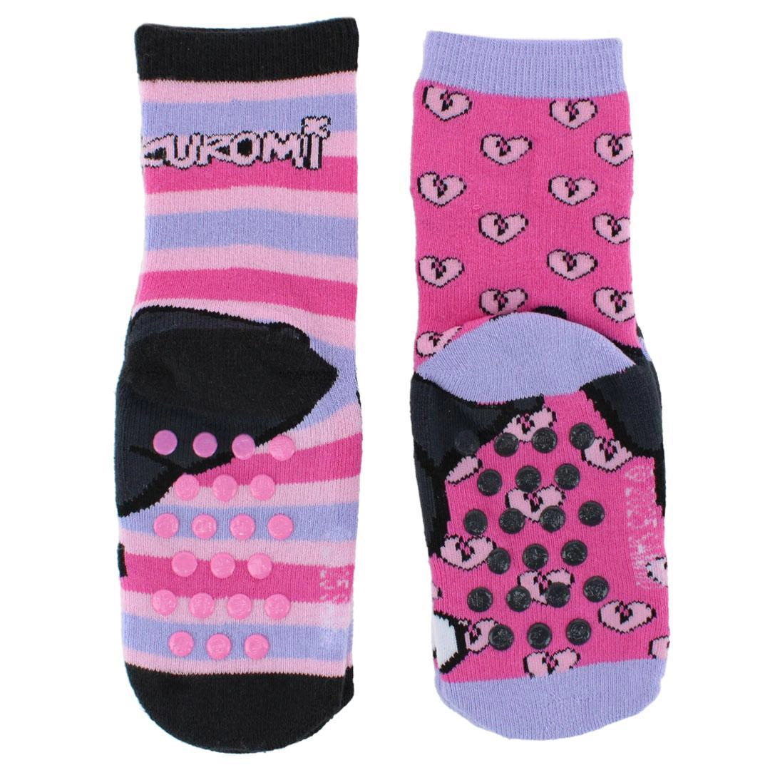 Textiel Trade Girl's Sanrio Hello Kitty Kuromi Non-Slip Socks (2 Pair)
