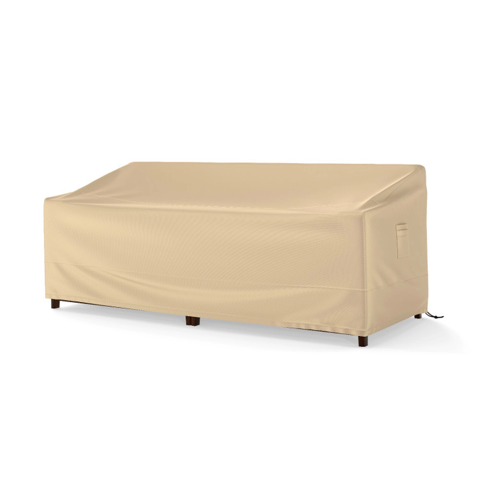 SUGIFT Weather-Resistant Patio Furniture Cover with Padded Handle and Click-Close Straps Beige Blue