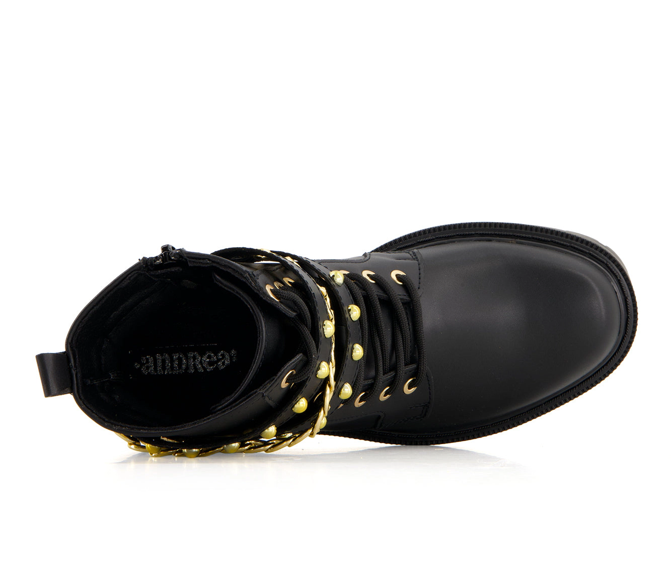 Andrea Womens Biker Boots With Chain