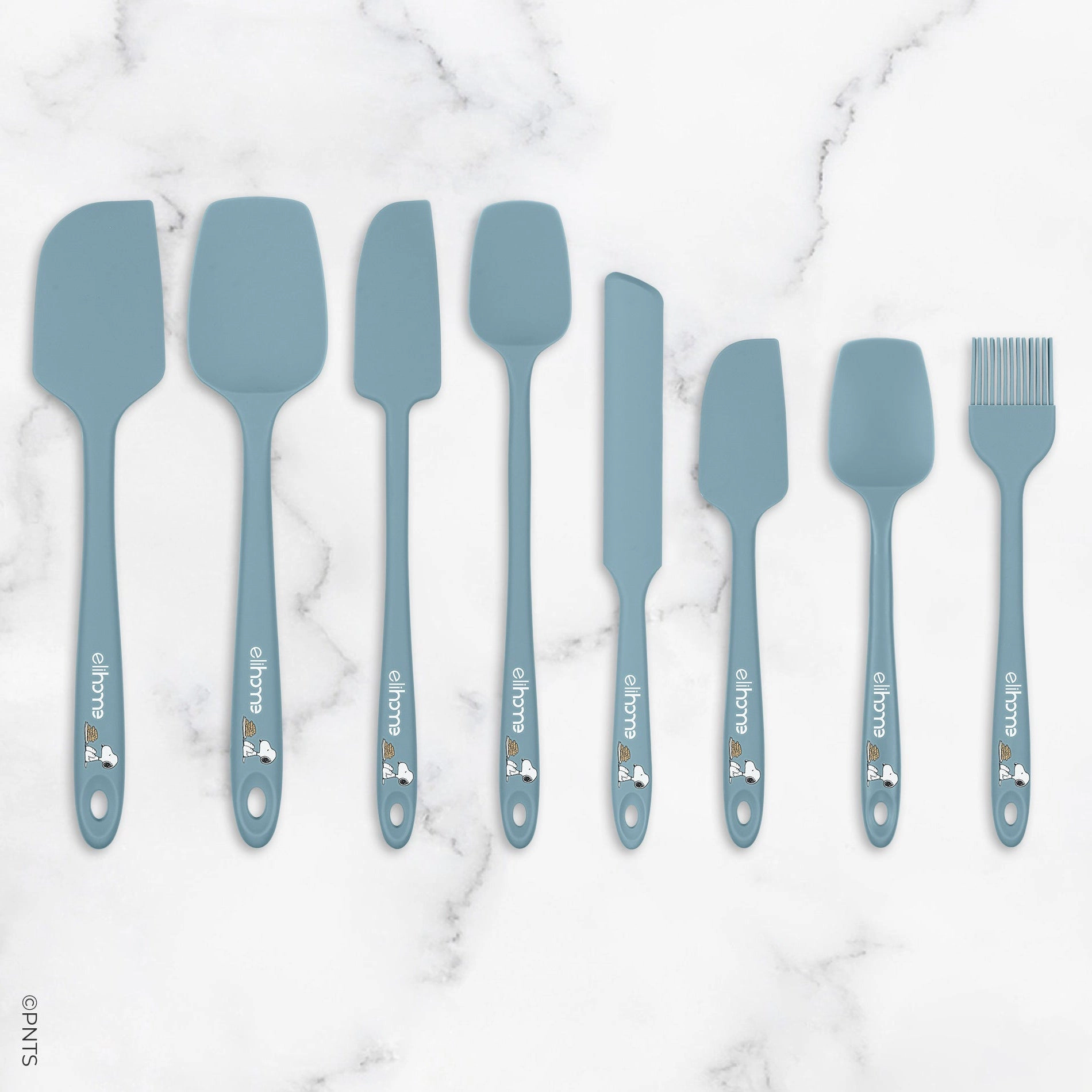 Elihome x Peanuts 8-Piece Silicone Spatula Set