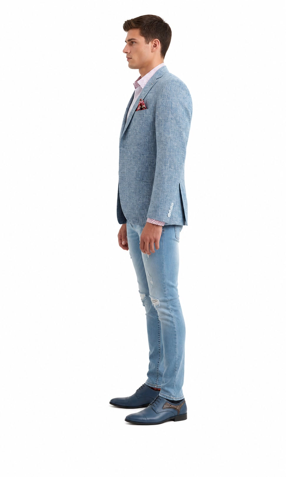 Elie Balleh Men's Solid Slim Fit Blazers Sports Coat Jacket