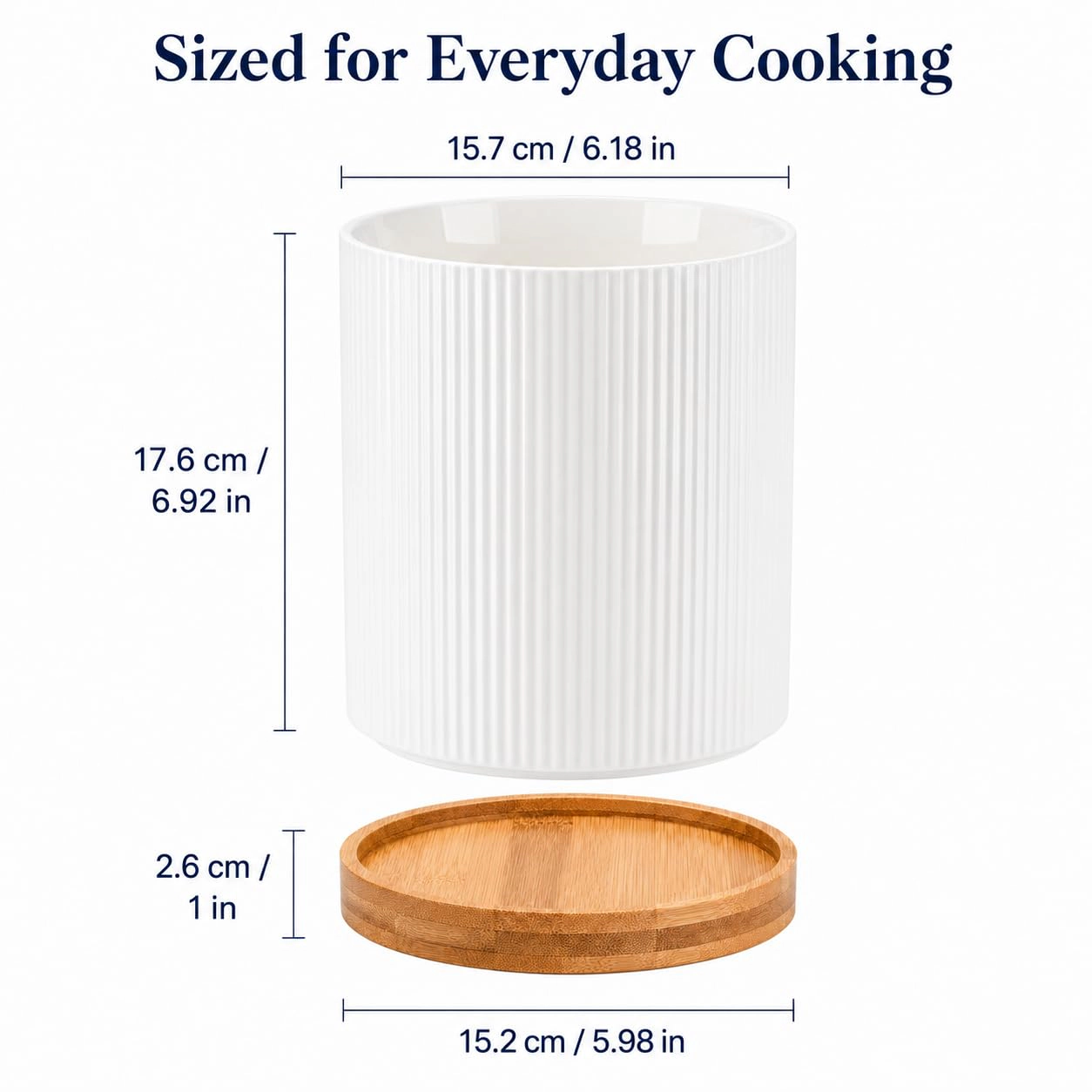 WZK 360 Rotating Ceramic for Chefs Kitchen Utensil Holder