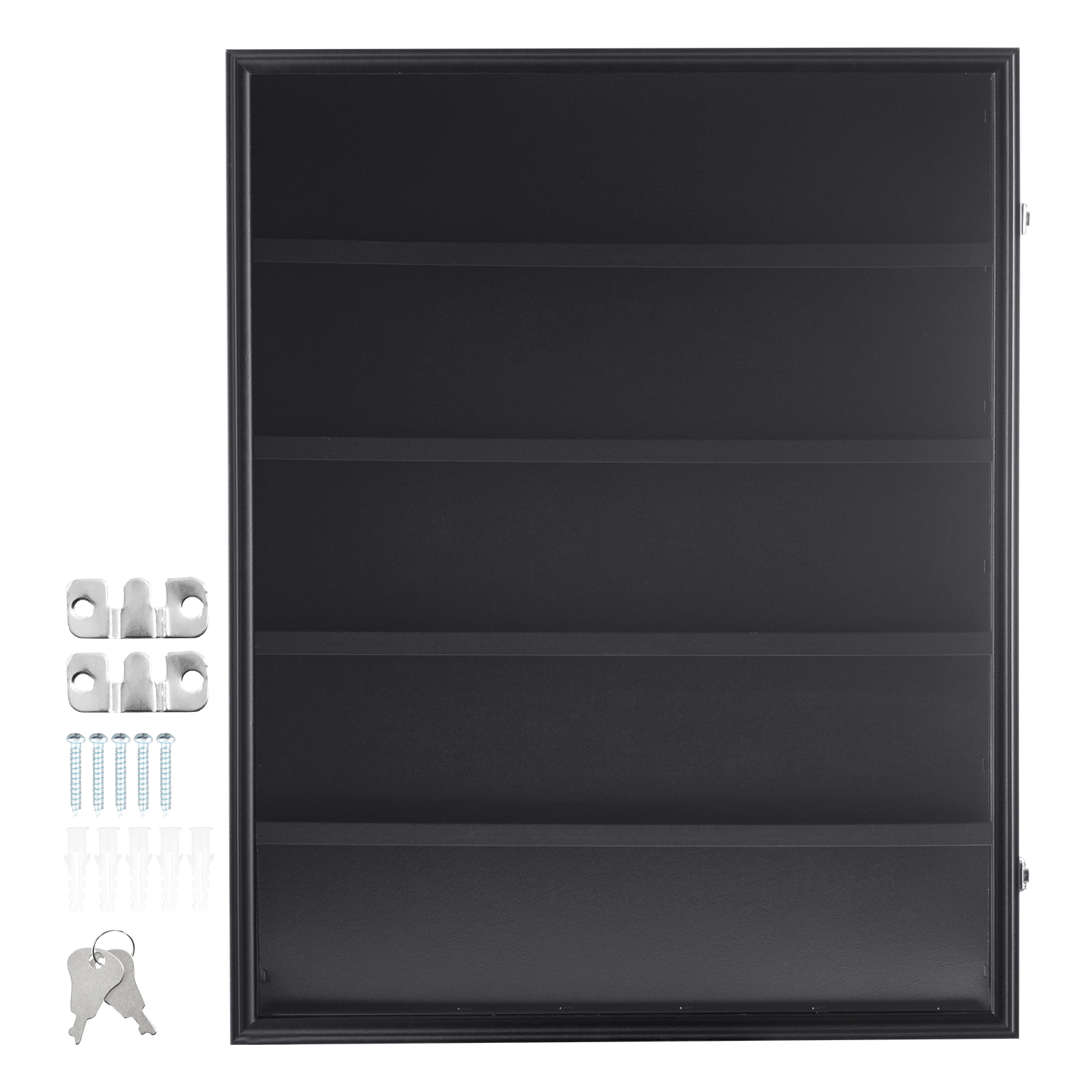 HONGGE Jersey Display Frame Case Large Lockable Sport Jersey Shadow Box with 98% UV Protection PC Glass and Hangers for