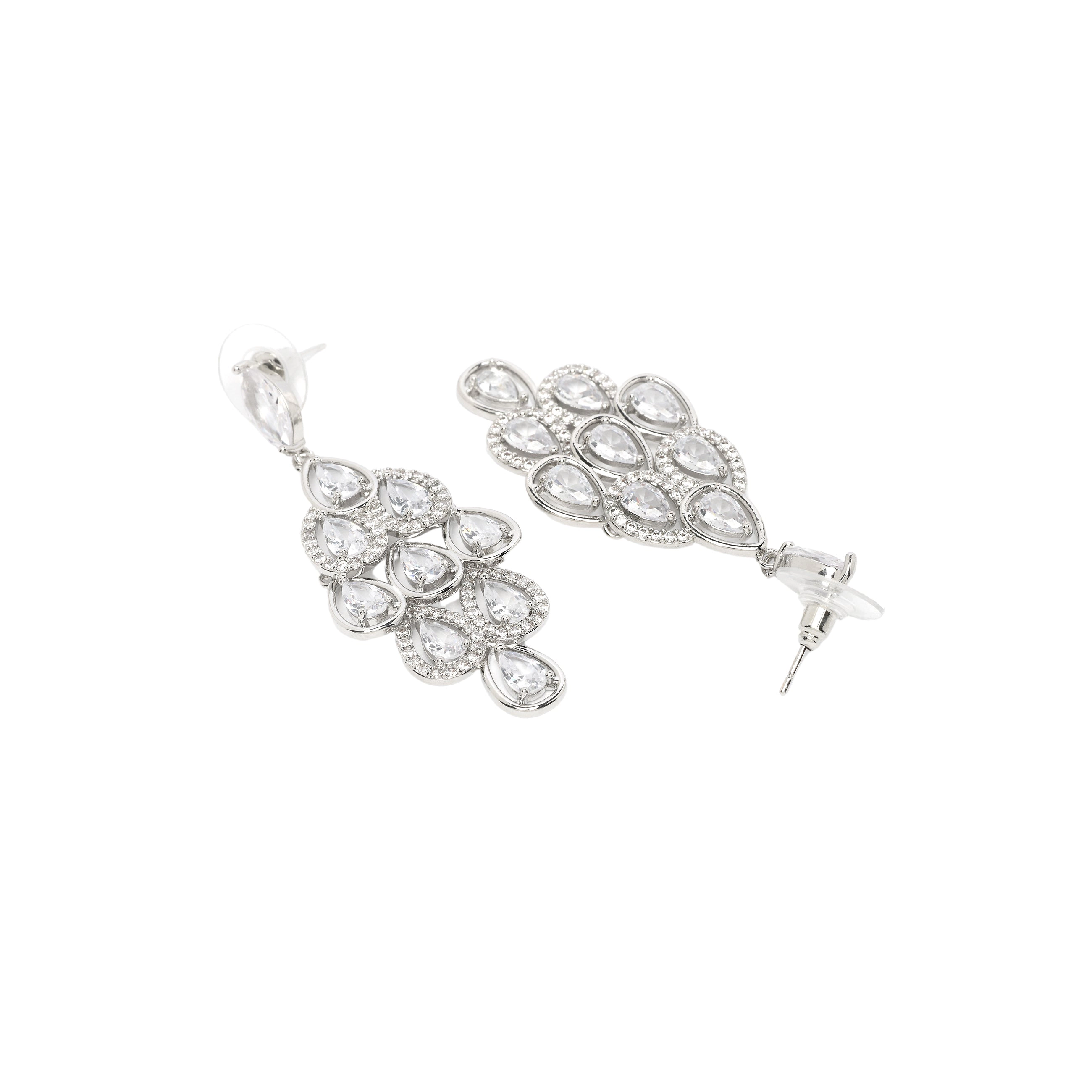 AGP PARIS Pearlescent Waterfall Womens Necklace and Earrings Set