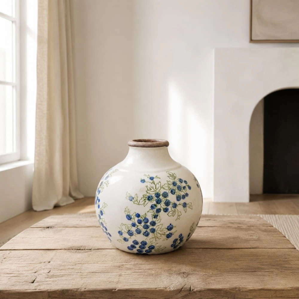 Toemoa Round Ceramic Decorative Storage Box