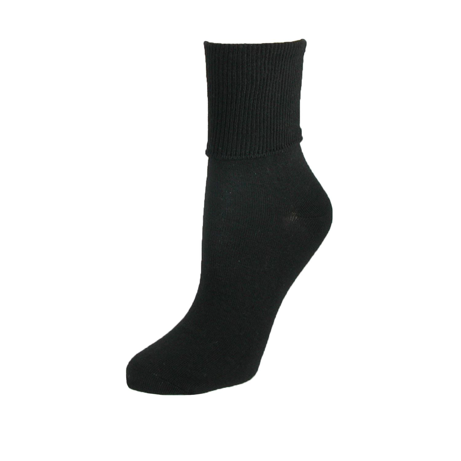 Jefferies Socks Women's Plus Cotton Turn Cuff Sock