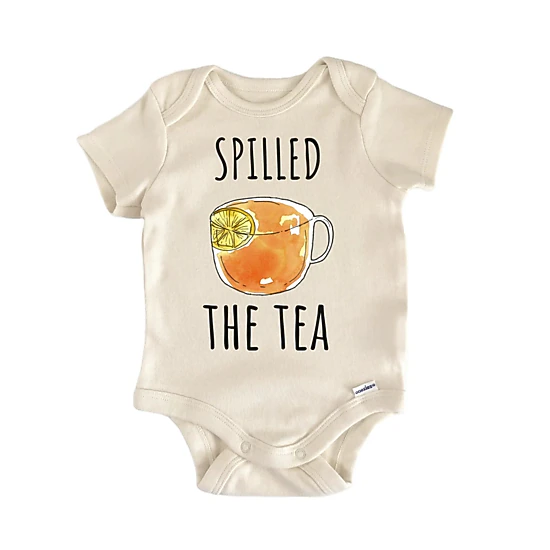 NOFO VIBES Unisex Tea Beverage Pregnancy Surprise Reveal Newborn Gift Baby Bodysuit